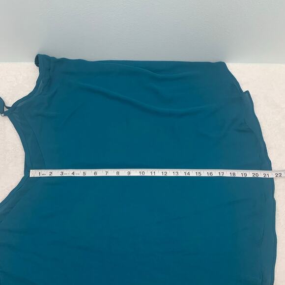 Torrid Strappy Blouse Size 4 Top Sheer Shirt Flowy V-Neck Adjustable Straps - Picture 6 of 9